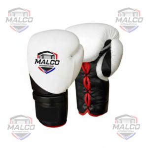 Pro Leather Lace-Up Boxing Gloves
